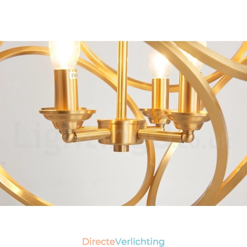 Puur messing rustieke lodge hanglamp in Scandinavische stijl