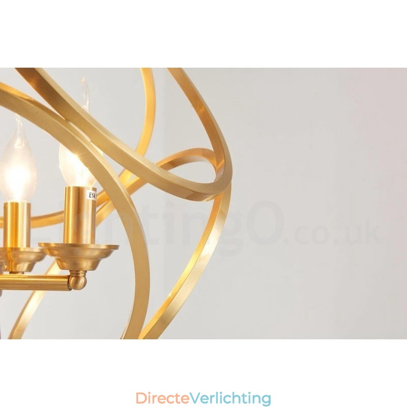 Puur messing rustieke lodge hanglamp in Scandinavische stijl