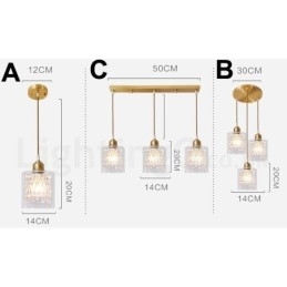 Puur messing rustieke lodge hanglamp in Scandinavische stijl met glazen kap