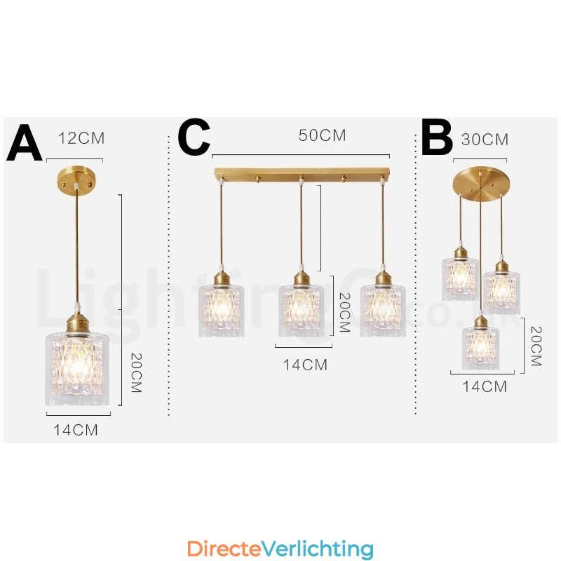 Puur messing rustieke lodge hanglamp in Scandinavische stijl met glazen kap