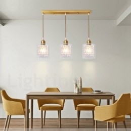 Puur messing rustieke lodge hanglamp in Scandinavische stijl met glazen kap