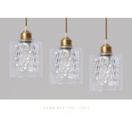 Puur messing rustieke lodge hanglamp in Scandinavische stijl met glazen kap