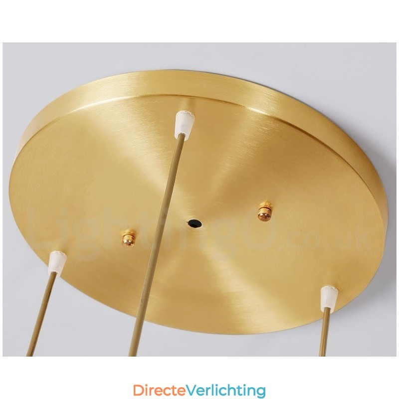 Puur messing rustieke lodge hanglamp in Scandinavische stijl met glazen kap