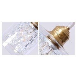 Puur messing rustieke lodge hanglamp in Scandinavische stijl met glazen kap