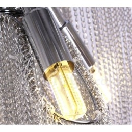 Aluminium kwastjes kroonluchter design hanglamp zilverkleur