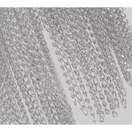 Aluminium kwastjes kroonluchter design hanglamp zilverkleur