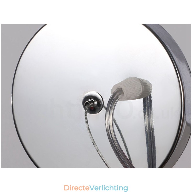 Aluminium kwastjes kroonluchter design hanglamp zilverkleur