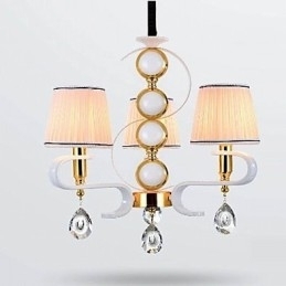 Stoffen kroonluchter 3-lichts moderne minimalistische hoogwaardige lamp
