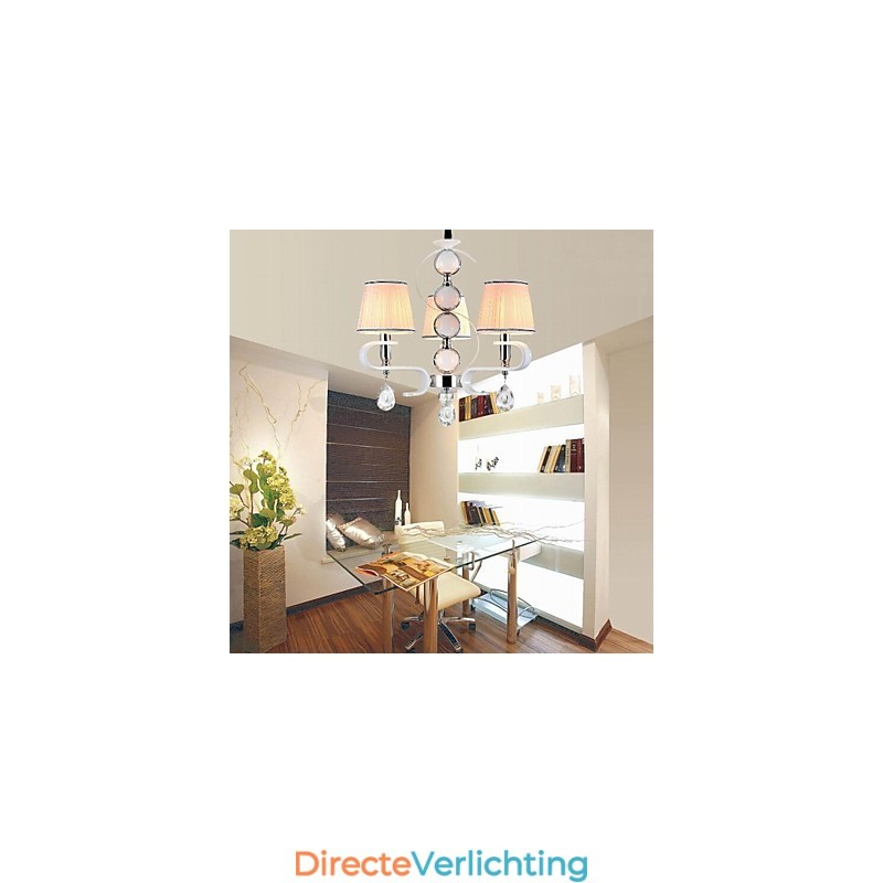 Stoffen kroonluchter 3-lichts moderne minimalistische hoogwaardige lamp