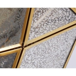 Puur messing rustieke lodge hanglamp in Scandinavische stijl met glazen kap