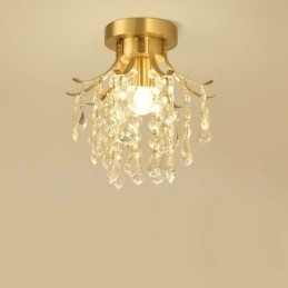 Puur messing rustieke lodge Scandinavische stijl plafondlampen met kristallen