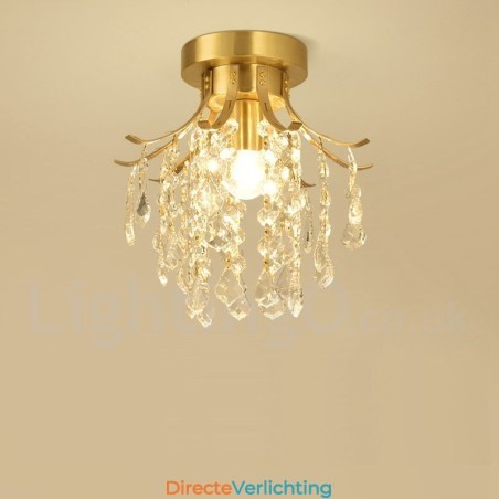 Puur messing rustieke lodge Scandinavische stijl plafondlampen met kristallen Puur messing rustieke lodge Scandinavische stijl plafondlampen met kristallen