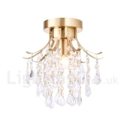Puur messing rustieke lodge Scandinavische stijl plafondlampen met kristallen