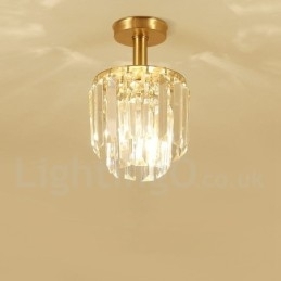 Puur messing rustieke lodge Scandinavische stijl plafondlampen met kristallen