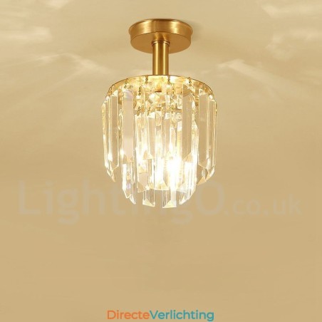 Puur messing rustieke lodge Scandinavische stijl plafondlampen met kristallen Puur messing rustieke lodge Scandinavische stijl plafondlampen met kristallen