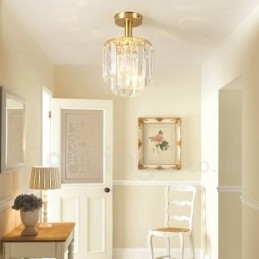 Puur messing rustieke lodge Scandinavische stijl plafondlampen met kristallen