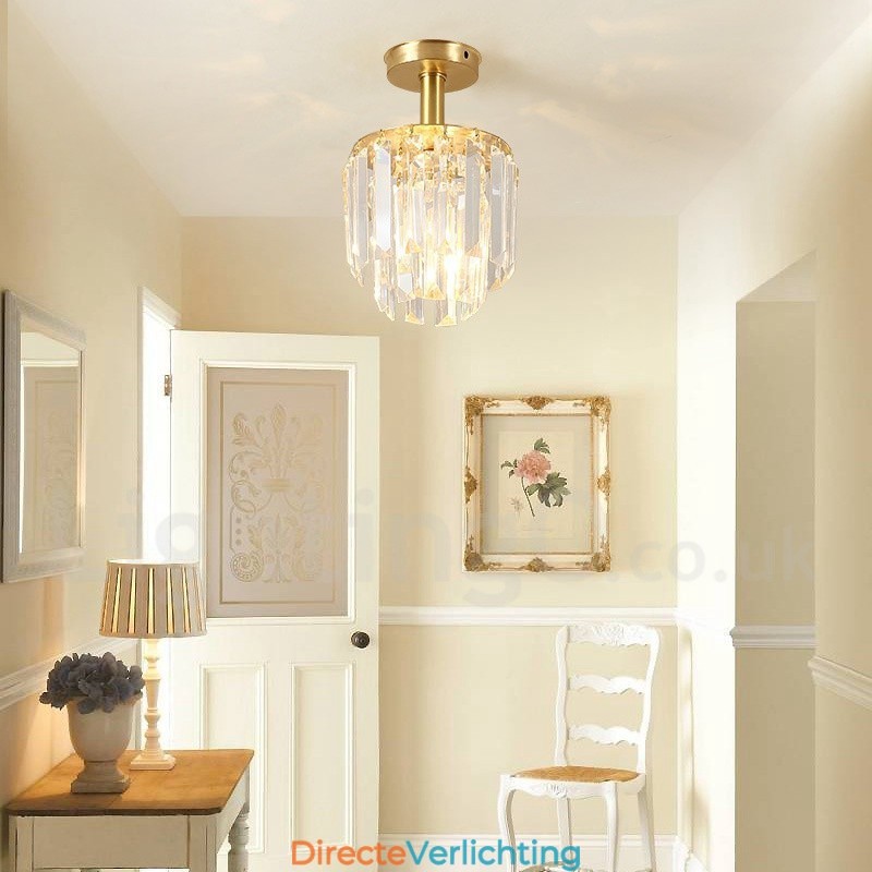 Puur messing rustieke lodge Scandinavische stijl plafondlampen met kristallen