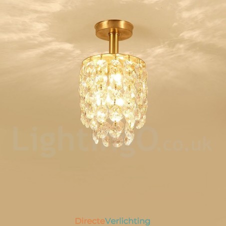 Puur messing rustieke lodge Scandinavische stijl plafondlampen met kristallen Puur messing rustieke lodge Scandinavische stijl plafondlampen met kristallen