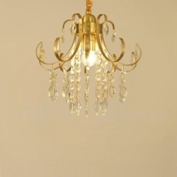 Puur messing rustieke lodge Scandinavische stijl plafondlampen met kristallen
