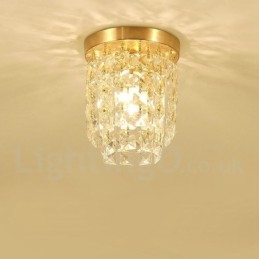 Puur messing rustieke lodge Scandinavische stijl plafondlampen met kristallen