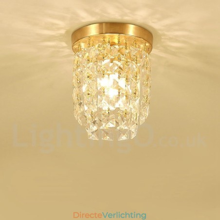 Puur messing rustieke lodge Scandinavische stijl plafondlampen met kristallen Puur messing rustieke lodge Scandinavische stijl plafondlampen met kristallen