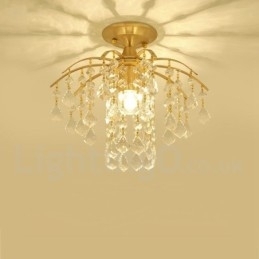 Puur messing rustieke lodge Scandinavische stijl plafondlampen met kristallen