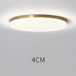 Messing ultradunne ronde dimbare moderne eigentijdse Scandinavische stijl plafondlampen met acryl kap kunnen ook als wandlamp worden gebruikt