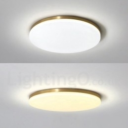 Messing ultradunne ronde dimbare moderne eigentijdse Scandinavische stijl plafondlampen met acryl kap kunnen ook als wandlamp worden gebruikt