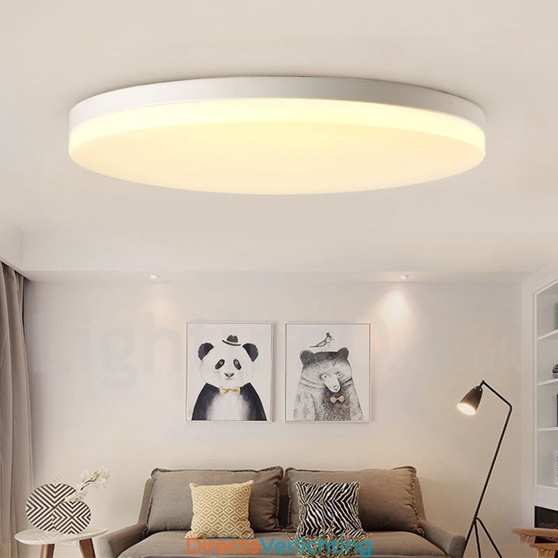 Ultradunne ronde dimbare moderne eigentijdse Scandinavische stijl plafondlampen met acryl kap kunnen ook als wandlamp worden gebruikt