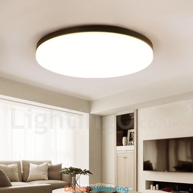 Ultradunne ronde dimbare moderne eigentijdse Scandinavische stijl plafondlampen met acryl kap kunnen ook als wandlamp worden gebruikt