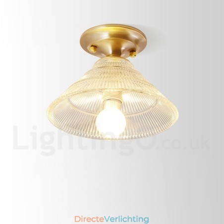 Puur messing rustieke lodge Scandinavische stijl plafondlamp met glazen kap Puur messing rustieke lodge Scandinavische stijl plafondlamp met glazen kap