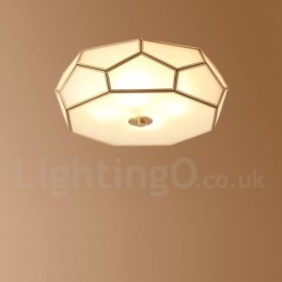 Puur messing rustieke lodge Scandinavische stijl plafondlamp met glazen kap