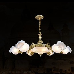 Traditionele klassieke vintage retro bronzen metalen kroonluchter