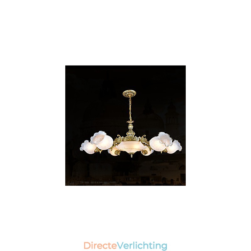 Traditionele klassieke vintage retro bronzen metalen kroonluchter