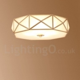Puur messing rustieke lodge Scandinavische stijl plafondlamp met glazen kap