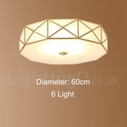 Puur messing rustieke lodge Scandinavische stijl plafondlamp met glazen kap