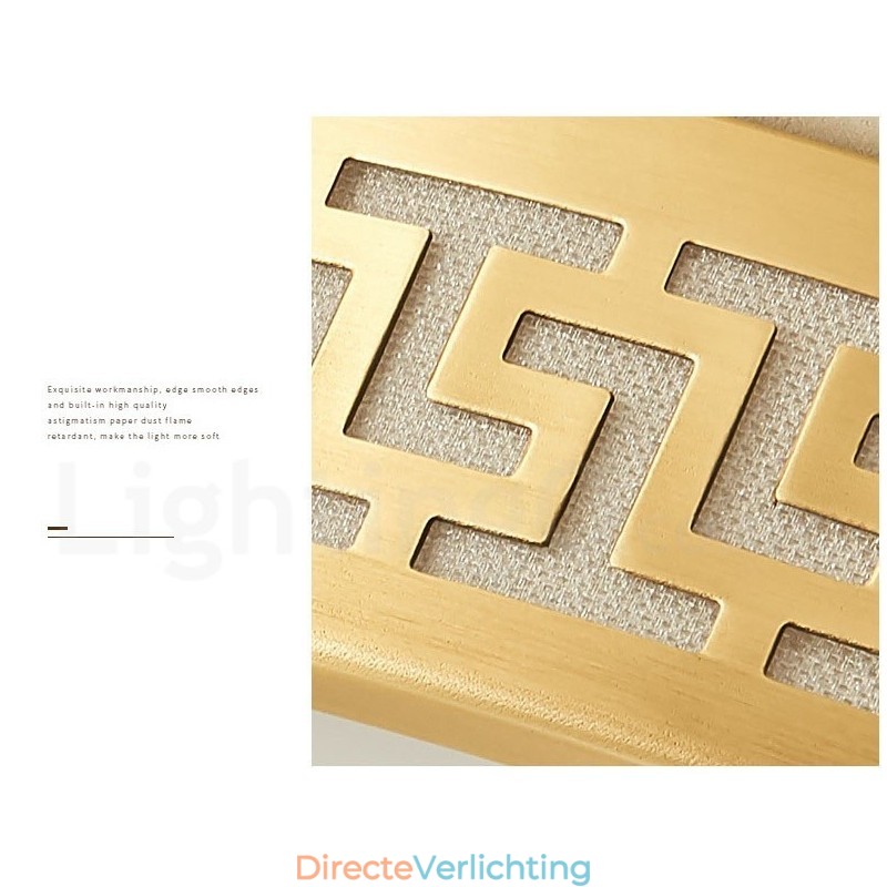 Ronde, moderne, eigentijdse, Scandinavische stijl plafondlamp van puur messing met acryl kap