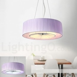 Drum 4-lichts hanglamp met stoffen kap