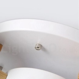 Houten kroonluchter moderne eigentijdse Scandinavische stijl plafondlamp met acryl kap