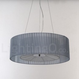 Drum 4-lichts hanglamp met stoffen kap