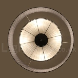 Drum 4-lichts hanglamp met stoffen kap