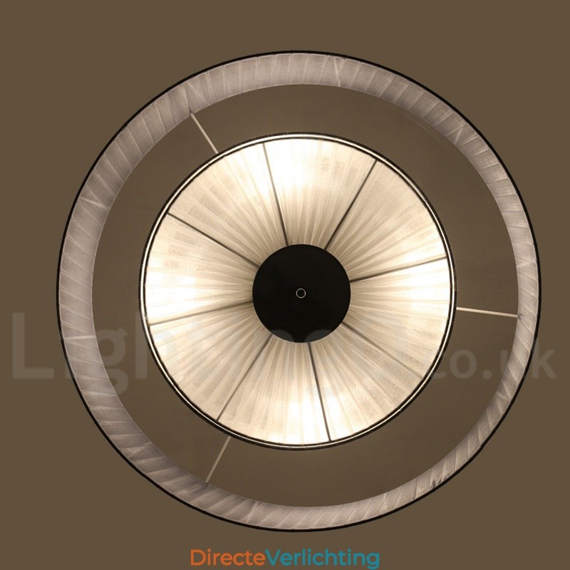 Drum 4-lichts hanglamp met stoffen kap