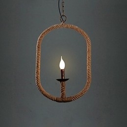 Retro 1 Lamp Hennep Touw Kroonluchter Retro Landelijke Stijl