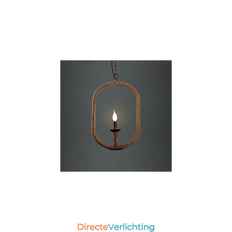 Retro 1 Lamp Hennep Touw Kroonluchter Retro Landelijke Stijl