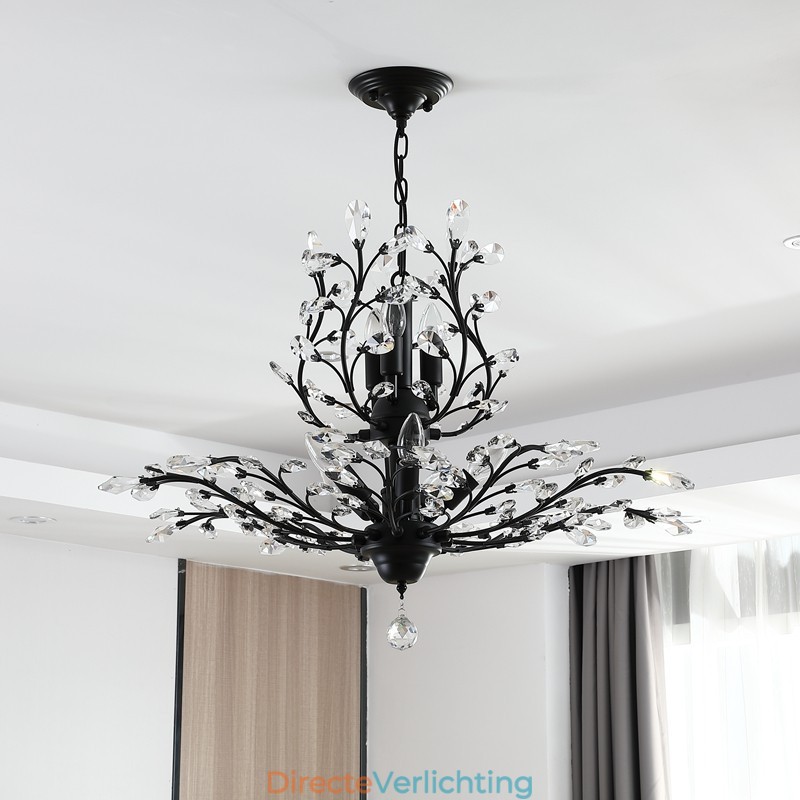 Kristallen ijzeren schilderij kroonluchter met kristallen moderne verlichtingslamp