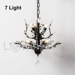 Kristallen ijzeren schilderij kroonluchter met kristallen moderne verlichtingslamp