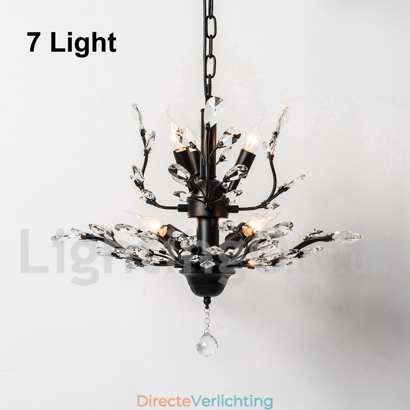 Kristallen ijzeren schilderij kroonluchter met kristallen moderne verlichtingslamp