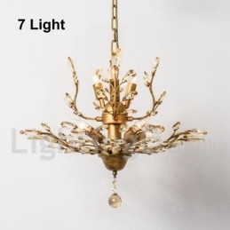 Kristallen ijzeren schilderij kroonluchter met kristallen moderne verlichtingslamp