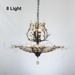 Kristallen ijzeren schilderij kroonluchter met kristallen moderne verlichtingslamp