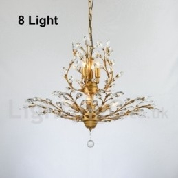 Kristallen ijzeren schilderij kroonluchter met kristallen moderne verlichtingslamp